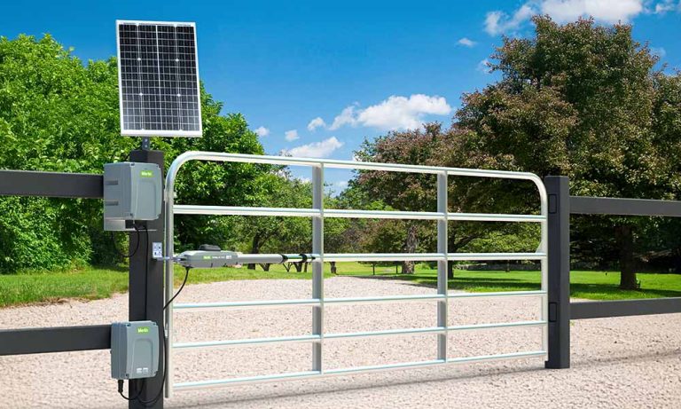 Merlin’s Swing LR 500 rural gate opener with solar kit - Fencing ...